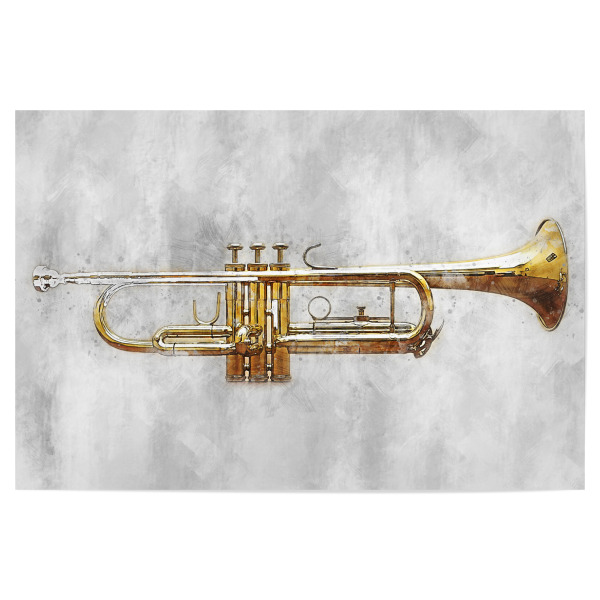 Poster "Trumpet (matart)" artboxONE - Musik - Trumpet,Woodwind,Instrument,Instruments,Jazz,Music,Musician,Orchestra,Band,Musik