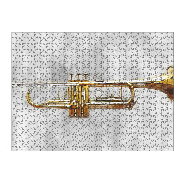 artboxONE Puzzle "Trumpet (matart)" artboxONE - Musik - Trumpet,Woodwind,Instrument,Instruments,Jazz,Music,Musician,Orchestra,Band,Musik