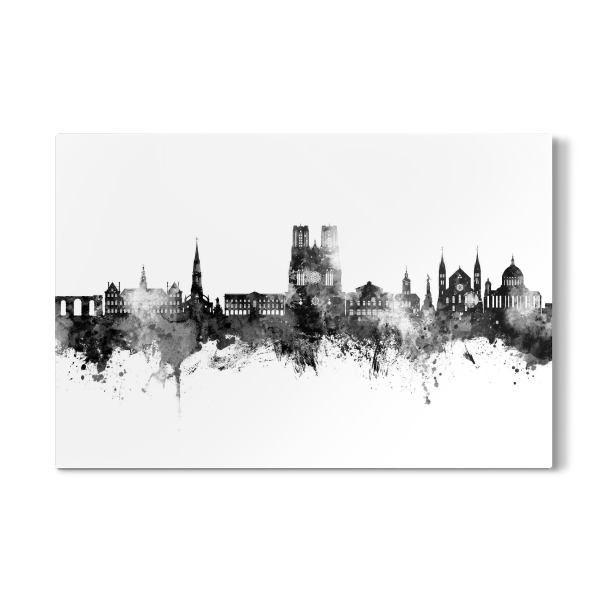 Galerie-Print "Reims France Skyline Black" 30x20 cm artboxONE