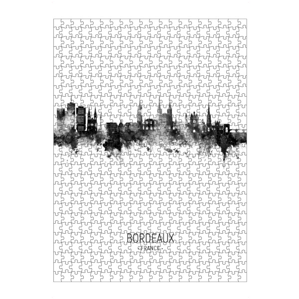 artboxONE Puzzle "Bordeaux France Skyline BW" artboxONE - Städte