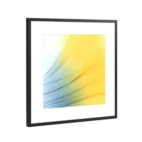 Poster mit Rahmen Schwarz (Metallic) "Waves - Hope" artboxONE - Abstrakt