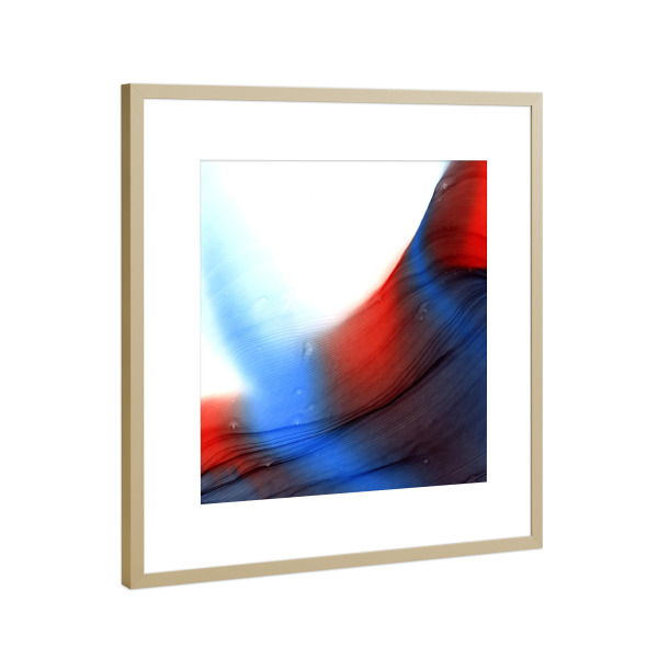 Poster mit Rahmen Gold "Light then Dark" artboxONE - Abstrakt