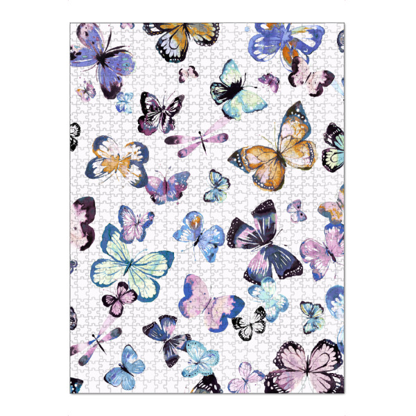 Puzzle Ravensburger "Watercolor Cute Butterflies Blue" artboxONE - Tiere,Fashion,Für Mama