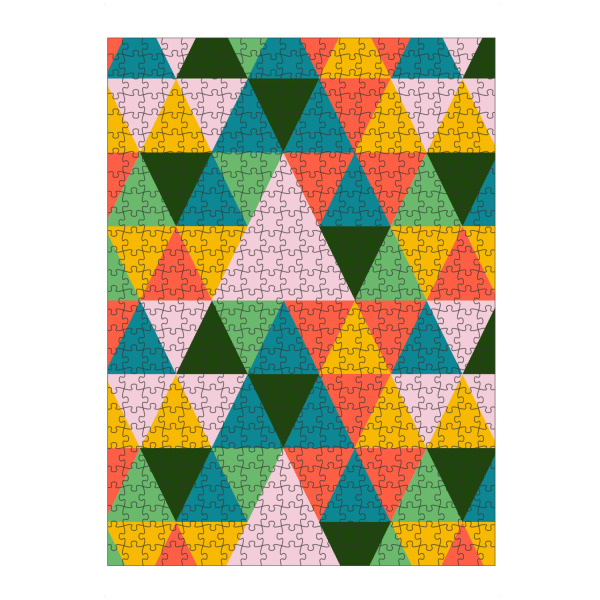 Puzzle Ravensburger "Geometric Modern Triangles Red" artboxONE - Architektur,Geometrie,Männer