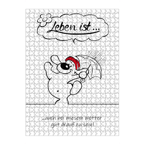 artboxONE Puzzle "Leben ist... gut drauf zu sein" artboxONE - Typografie,Tiere,Comic,Lustig
