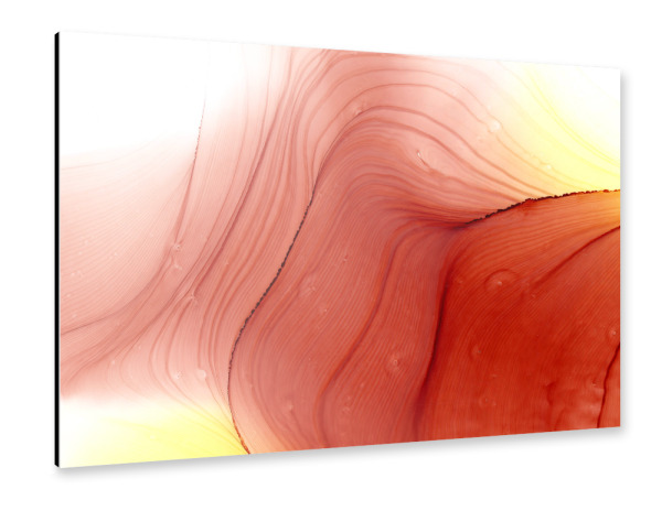 Alu-Dibond "Yellow and Red lines" 30x20 cm artboxONE