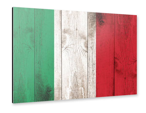 Alu-Dibond "Vintage Flag of Italy" 30x20 cm artboxONE