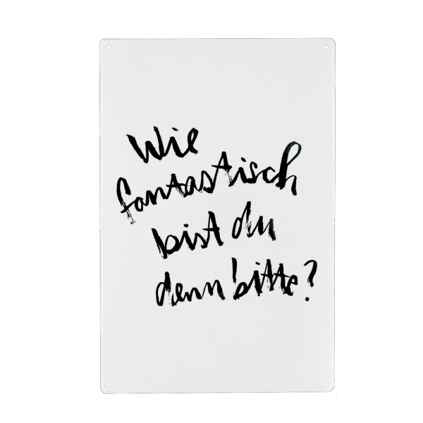 Metall Poster "Fantastisch Typo" artboxONE - Typografie,Schwarzweiß,Liebe,Für Mama