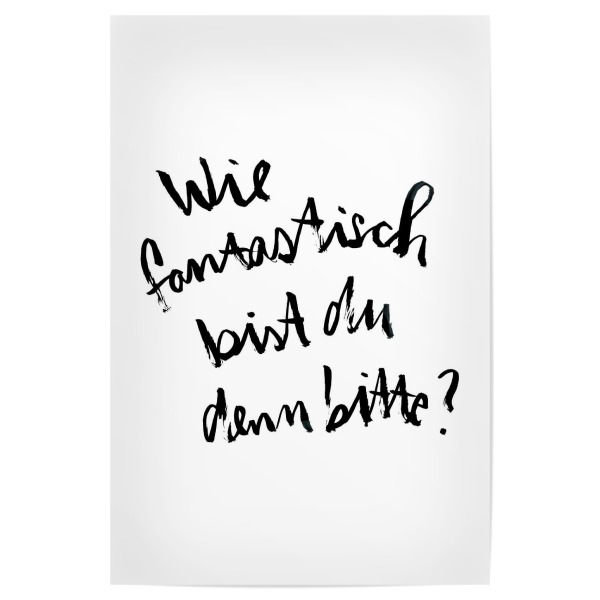 Poster 30x20 cm "Fantastisch Typo" artboxONE - Typografie,Schwarzweiß,Liebe,Für Mama