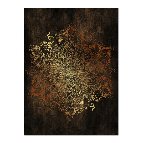 Puzzle Ravensburger "Mandala Copper" artboxONE - Abstrakt - Mandala,Boho,Yoga,Arabic,Indian,Indie,Gold,Copper,Metal,Nature - Bild mandala
