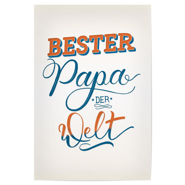 Poster "Papa, ich hab dich lieb" artboxONE - Typografie,Für Papa