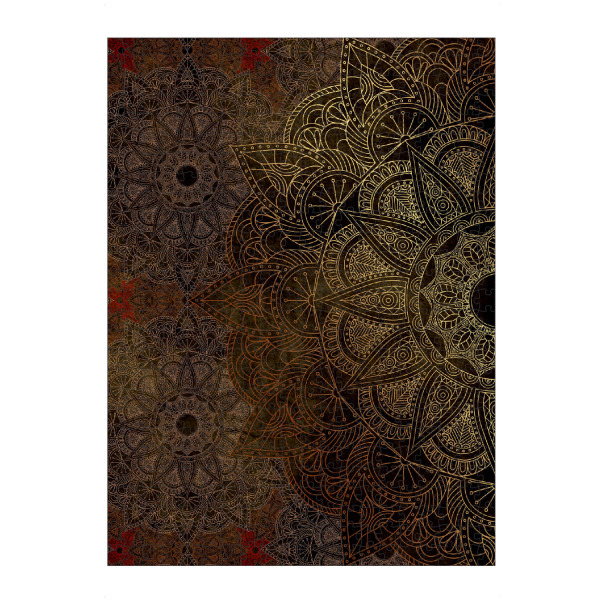 Puzzle Ravensburger "Mandala Bronze" artboxONE - Abstrakt,Geometrie - Mandala,Vector,Abstract,Yoga,Boho,Ethnic,Indian,Copper,Bronze - Bild mandala