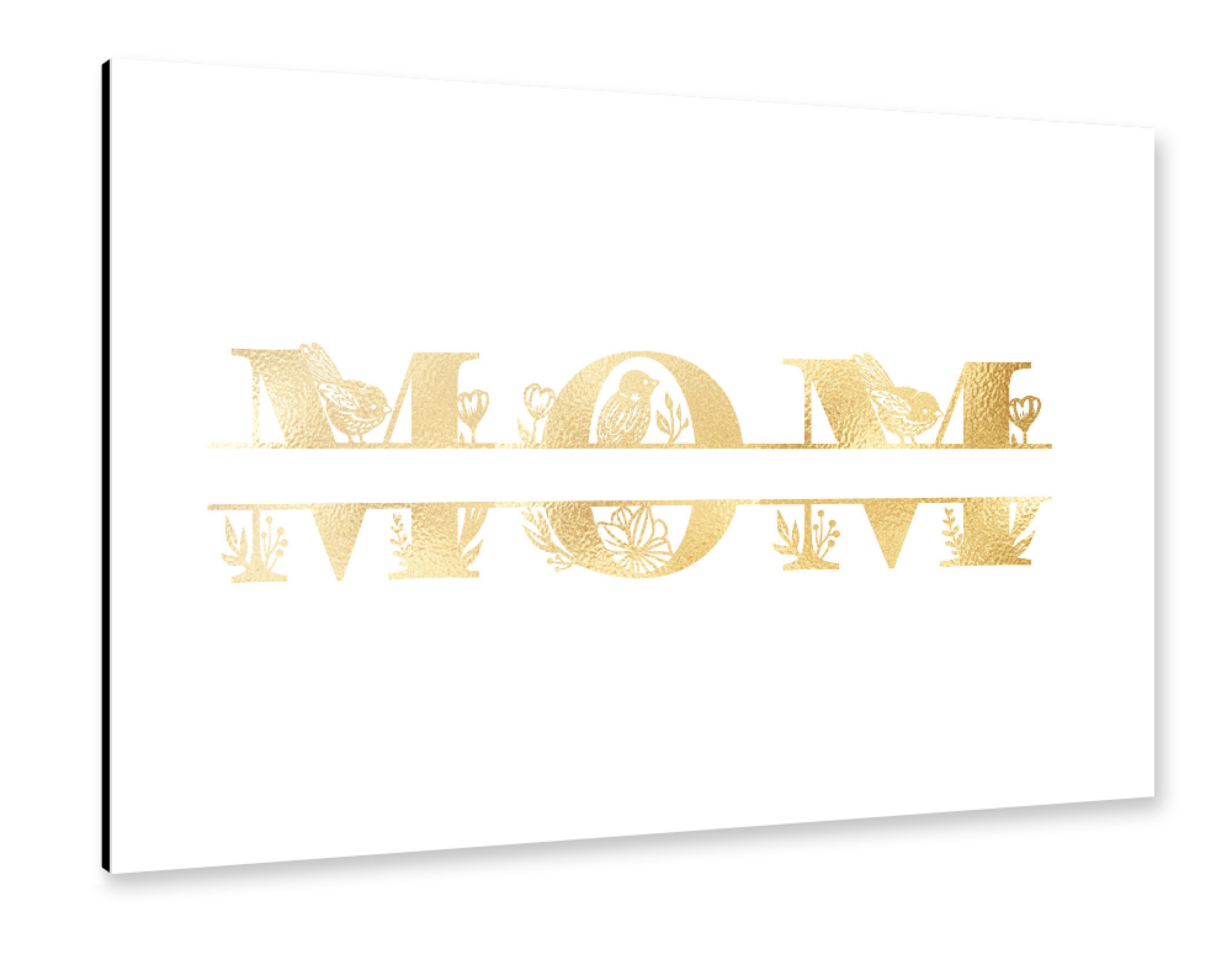 Alu-Dibond "MOM golden birds" 30x20 cm artboxONE