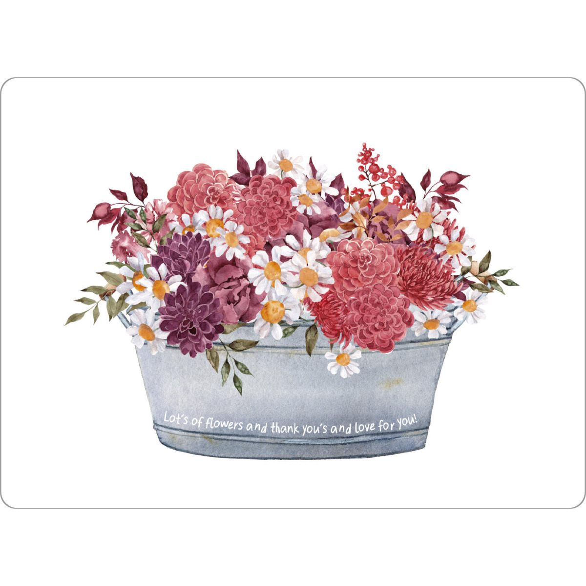 Tischset "Flowers and love for you!" artboxONE - Natur,Floral,Liebe,Für Mama