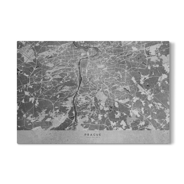 Galerie-Print "Gray vintage map of Prague" 30x20 cm artboxONE