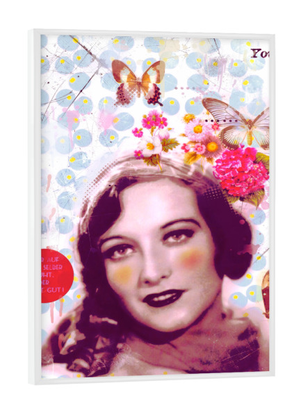 Poster mit weißem Rahmen "Ruh in Dir selber" artboxONE - Floral,Tiere,Menschen,Fashion,Für Mama