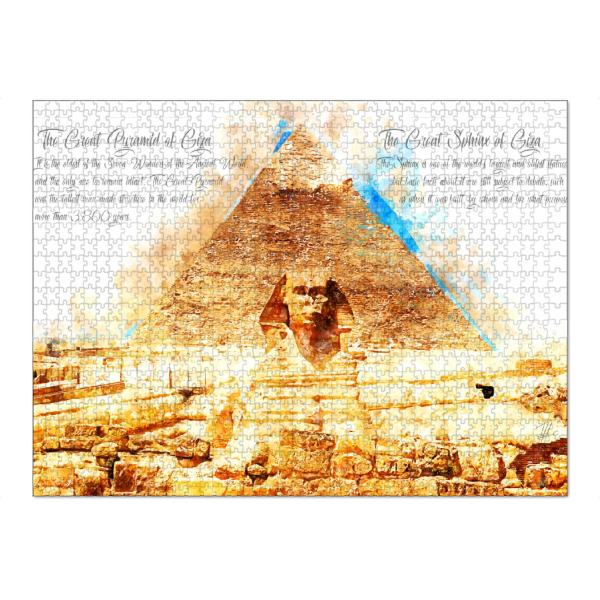 Puzzle Ravensburger "Cheops Pyramide Aquarell" artboxONE - Architektur,Reise / Afrika