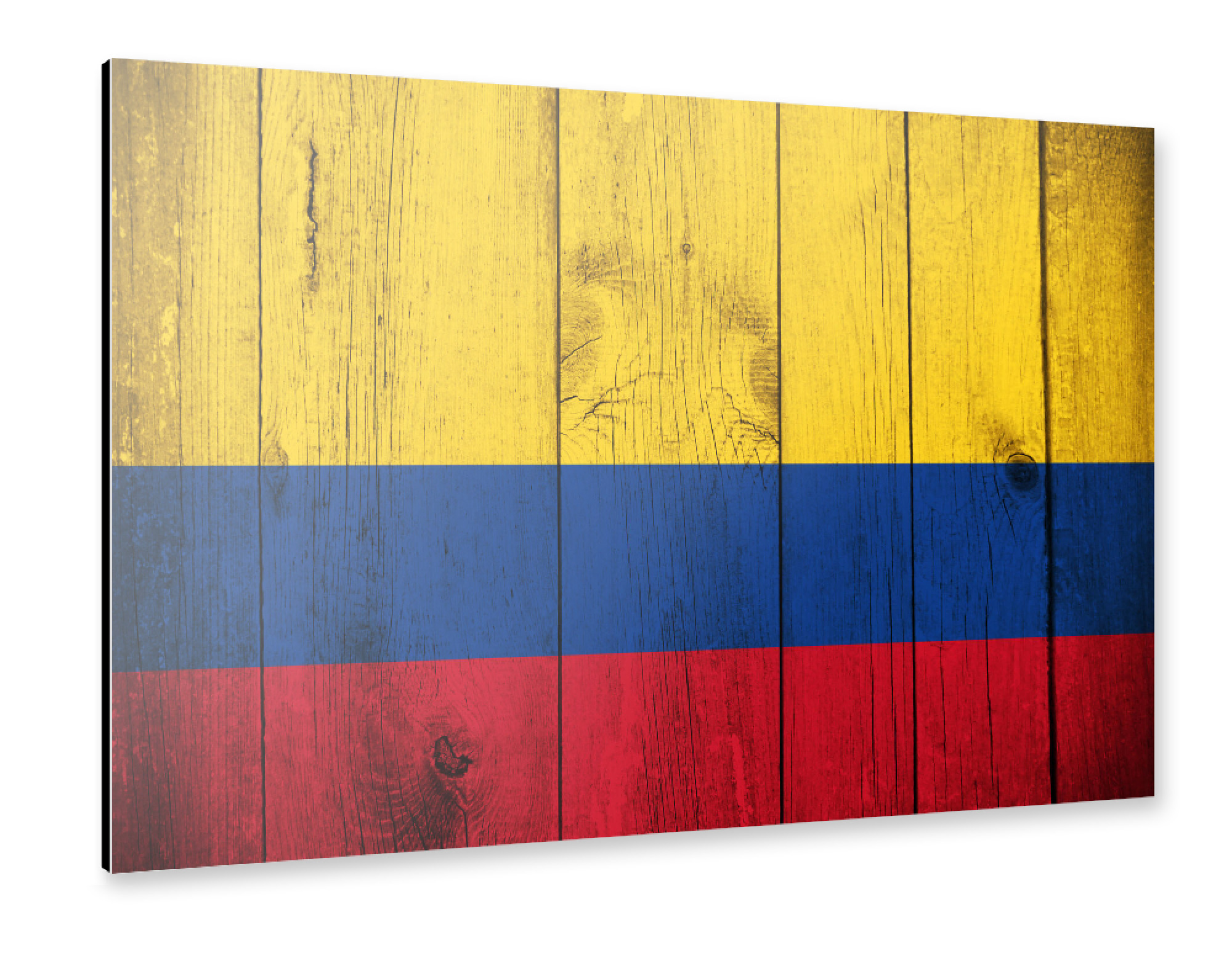 Alu-Dibond "Colombia Vintage Flag" 30x20 cm artboxONE