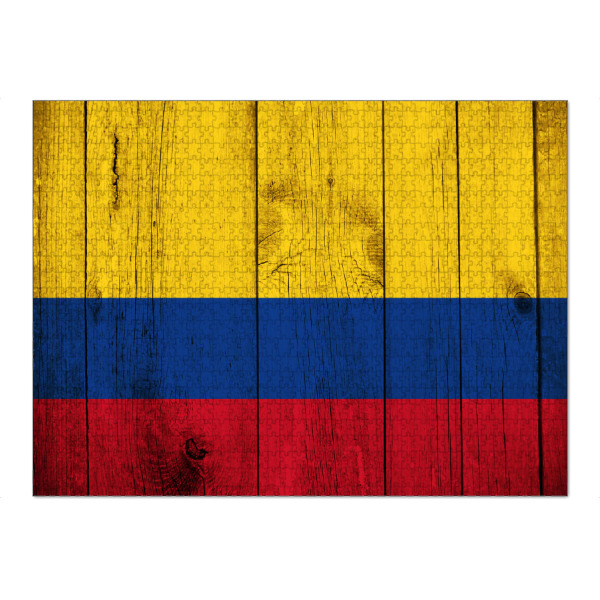 Puzzle Ravensburger "Colombia Vintage Flag" artboxONE - Reise,Reise / Länder