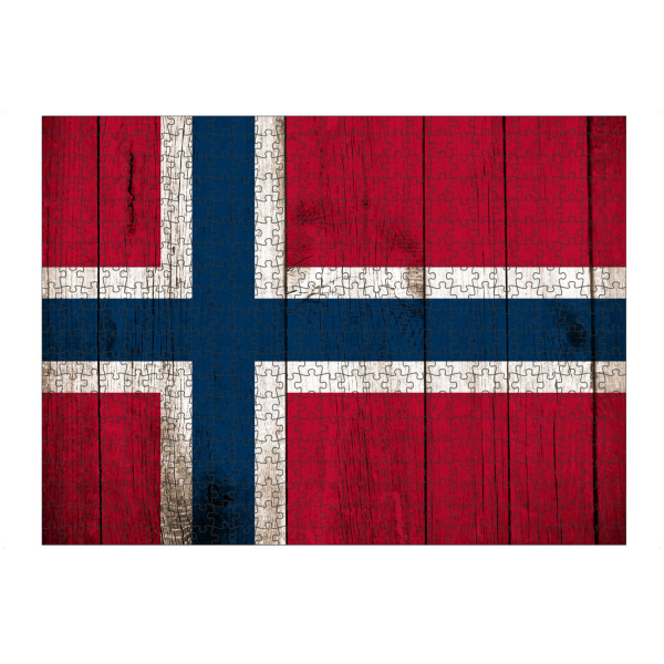 Puzzle Ravensburger "Norway Vintage Flag" artboxONE - Reise,Reise / Länder
