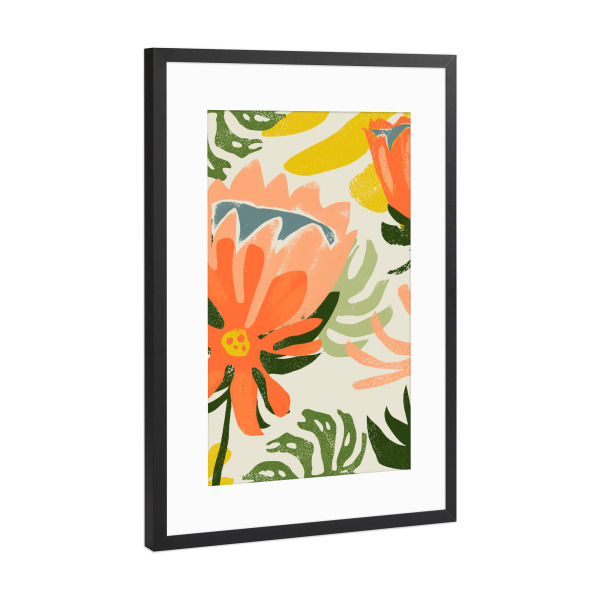 Poster mit Rahmen Schwarz (Metallic) "May The Flowers Remind Us" artboxONE - Natur,Floral