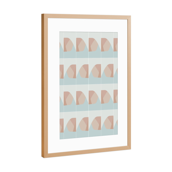 Poster mit Rahmen Kupfer "Parallax Effect Tiles Second" artboxONE - Abstrakt,Geometrie
