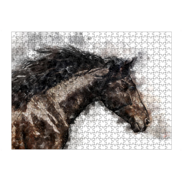 artboxONE Puzzle "Schwarzes Pferd" artboxONE - Natur,Tiere