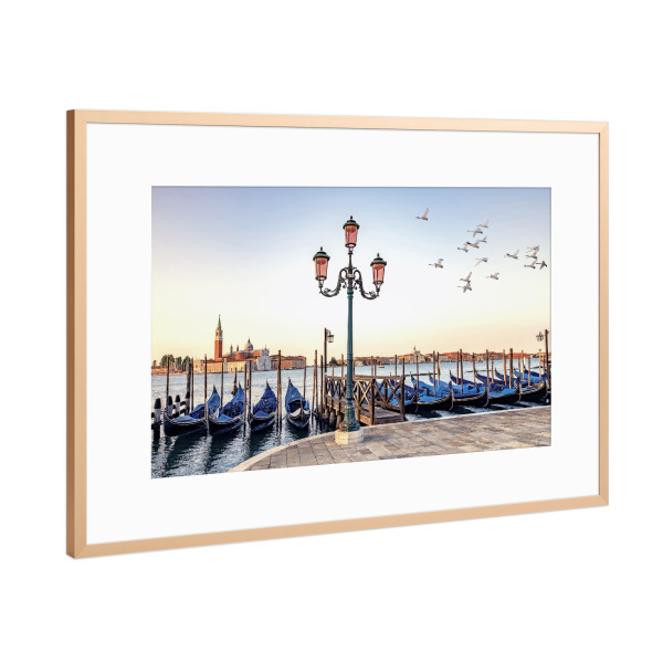 Poster mit Rahmen Kupfer "Birds flight" artboxONE - Städte,Reise,Architektur,Städte / Venedig,Reise / Länder