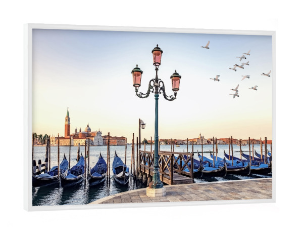 Poster mit weißem Rahmen "Birds flight" artboxONE - Städte,Reise,Architektur,Städte / Venedig,Reise / Länder