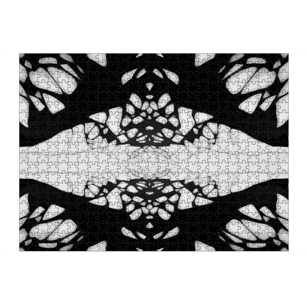 artboxONE Puzzle "Ice Jump" artboxONE - Natur,Abstrakt,Schwarzweiß,Geometrie - Schwarzweiss,Natur,Abstract,Abstrakt,Blackandwhite