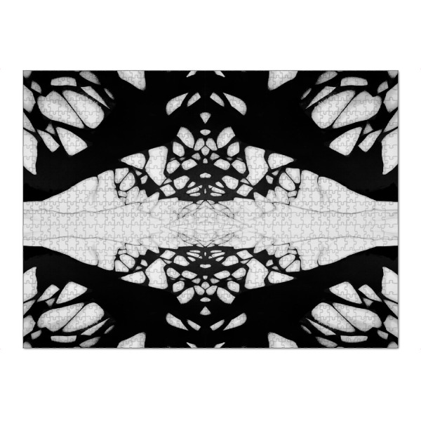 Puzzle Ravensburger "Ice Jump" artboxONE - Natur,Abstrakt,Schwarzweiß,Geometrie - Schwarzweiss,Natur,Abstract,Abstrakt,Blackandwhite