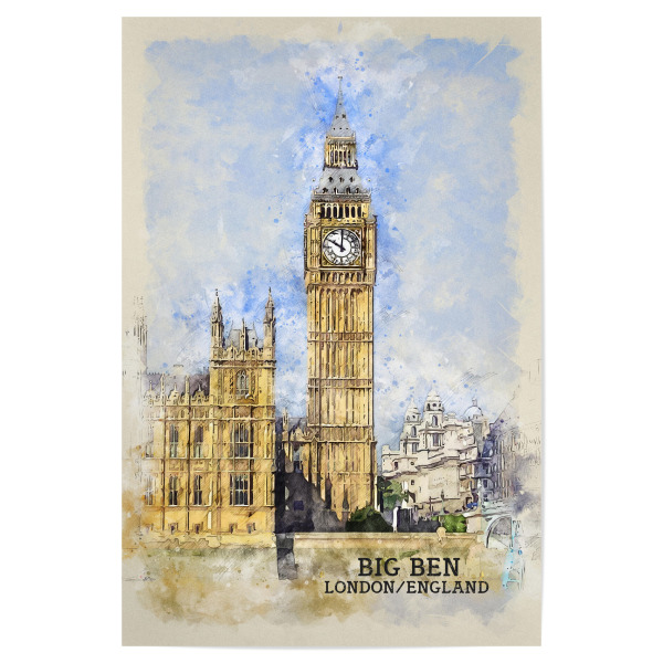 Poster "Big Ben Sketch" artboxONE - Städte,Architektur