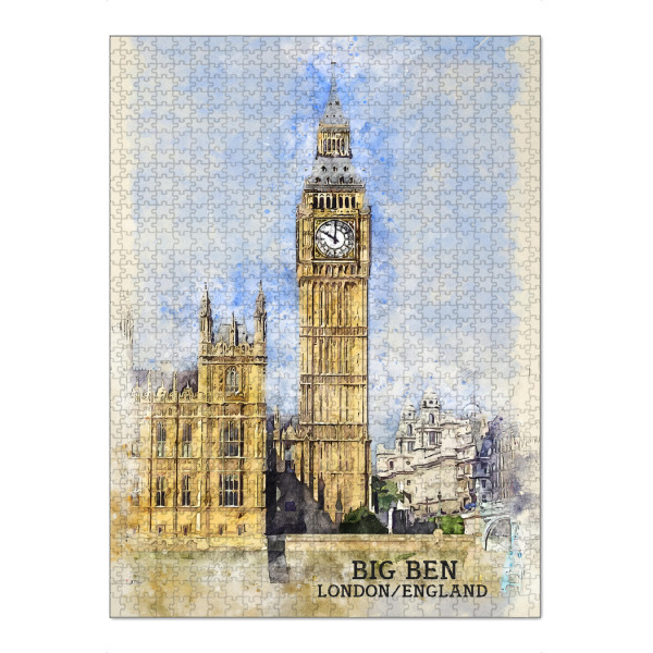 Puzzle Ravensburger "Big Ben Sketch" artboxONE - Städte,Architektur