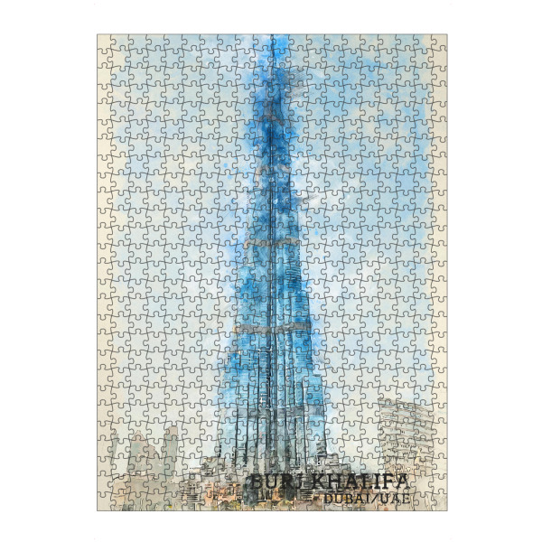 Puzzle Ravensburger "Burj Khalifa Sketch" artboxONE - Architektur