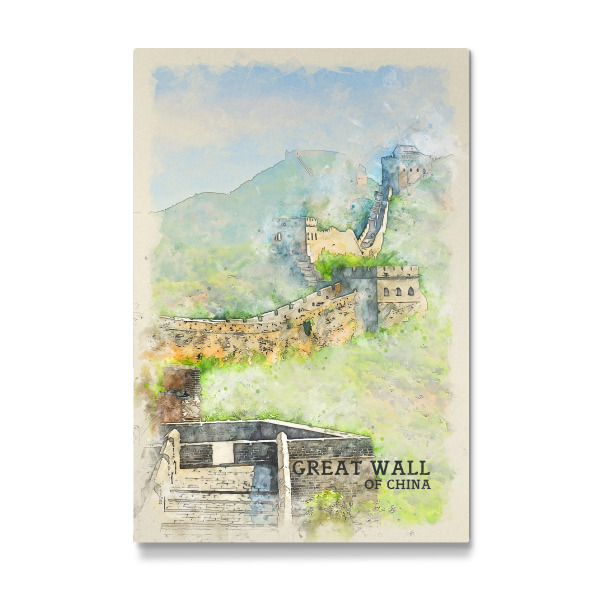 Galerie-Print "Chinesische Mauer Sketch" 30x20 cm artboxONE
