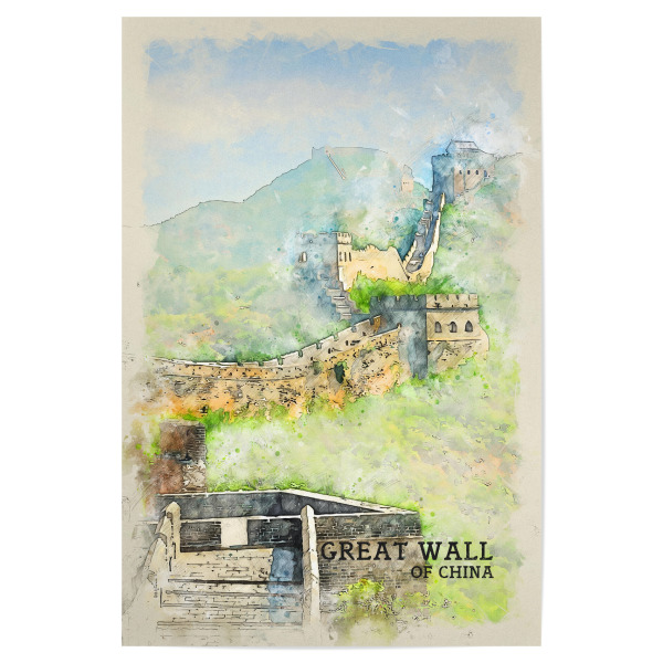 Poster 30x20 cm "Chinesische Mauer Sketch" artboxONE - Natur,Architektur