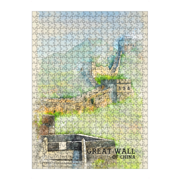 Puzzle Ravensburger "Chinesische Mauer Sketch" artboxONE - Natur,Architektur