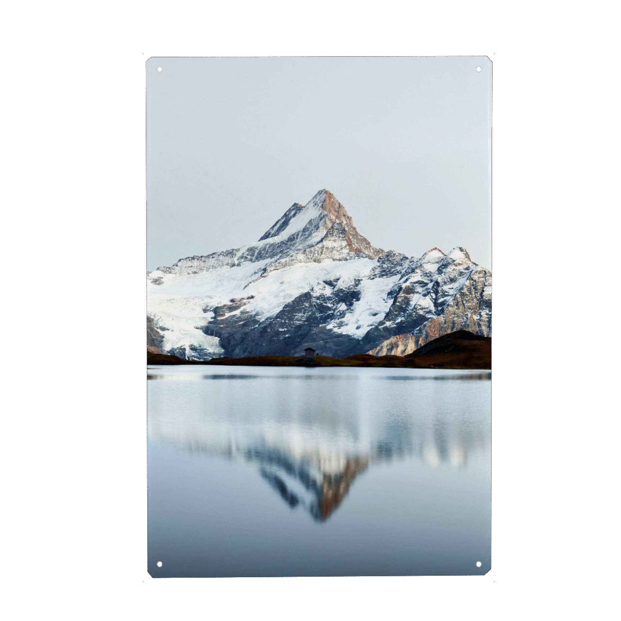 Holzbild "Schreckhorn mit dem Bachalpsee" artboxONE - Natur,Reise