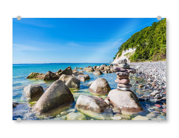 Acrylglasbild "Steine im Wasser" artboxONE - Natur,Reise,Reise / Strand und Meer