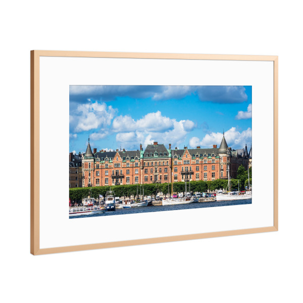 Poster mit Rahmen Kupfer "Gebäude in Stockholm" artboxONE - Reise,Architektur,Reise / Länder,Städte / Stockholm