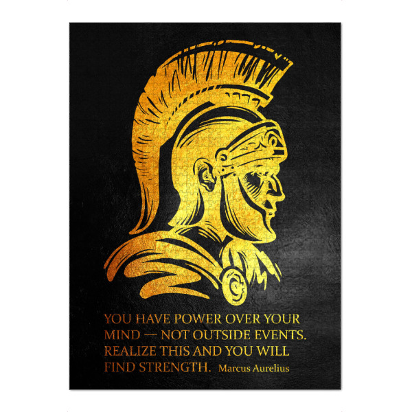 Puzzle Ravensburger "Marcus Aurelius Motivational Quote" artboxONE - Typografie,Menschen,Buchstaben,Männer
