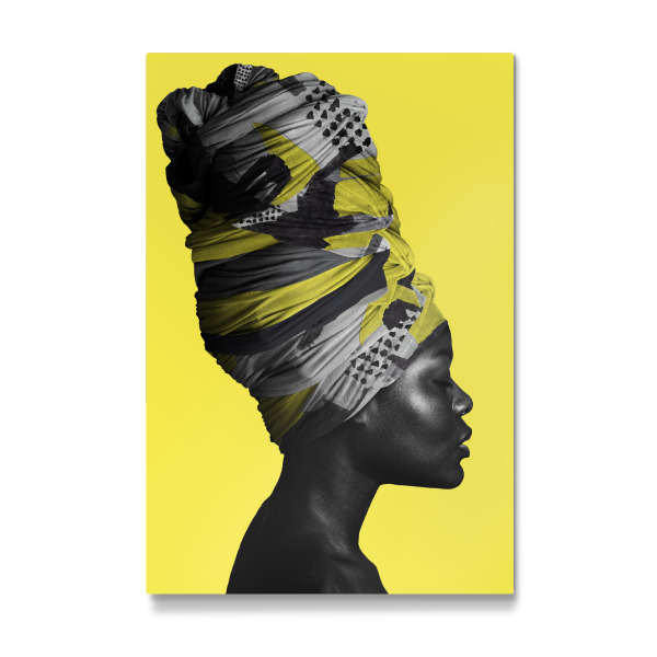 Galerie-Print "Woman Turban yellow" 30x20 cm artboxONE
