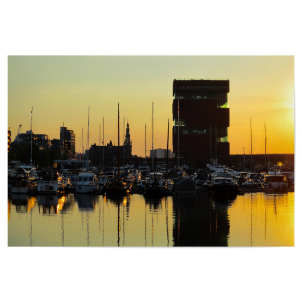 Poster "MAS, Antwerpen, Bonaparte Habour" artboxONE - Städte,Reise,Architektur,Reise / Länder
