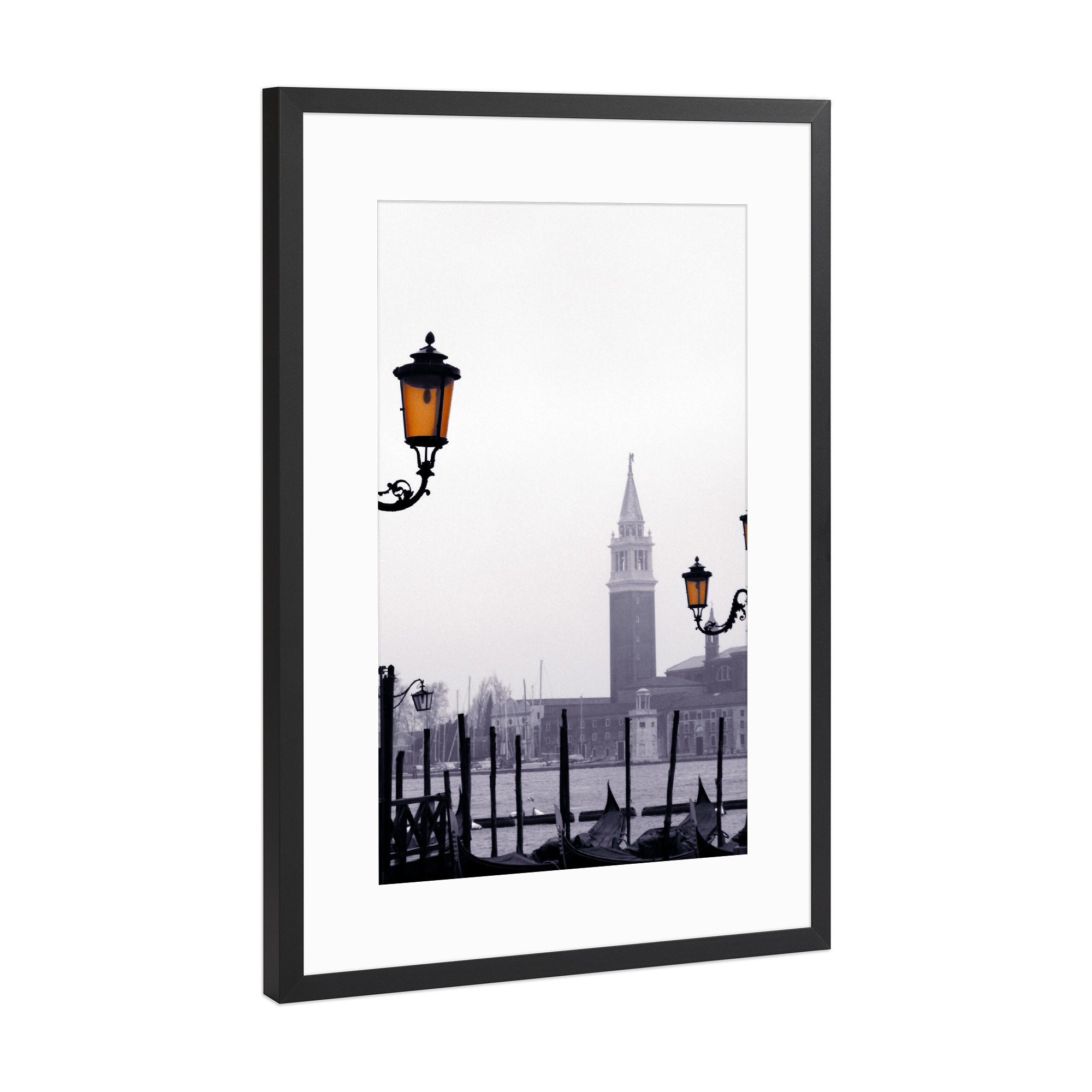 Poster mit Rahmen Schwarz (Metallic) "Venezia City, San Giorgio Maggiore" artboxONE - Reise,Architektur,Städte / Venedig