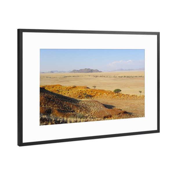 Poster mit Rahmen Schwarz (Metallic) "The Namib" artboxONE - Natur,Reise,Reise / Afrika