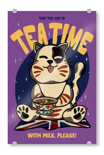 Acrylglasbild "It's Tea Time" artboxONE - Tiere,Essen & Trinken