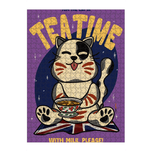 Puzzle Ravensburger "It's Tea Time" artboxONE - Tiere,Essen & Trinken