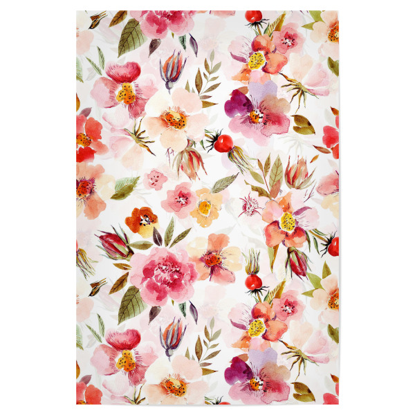 Poster 30x20 cm "Watercolor Midsummer Roses" artboxONE - Floral