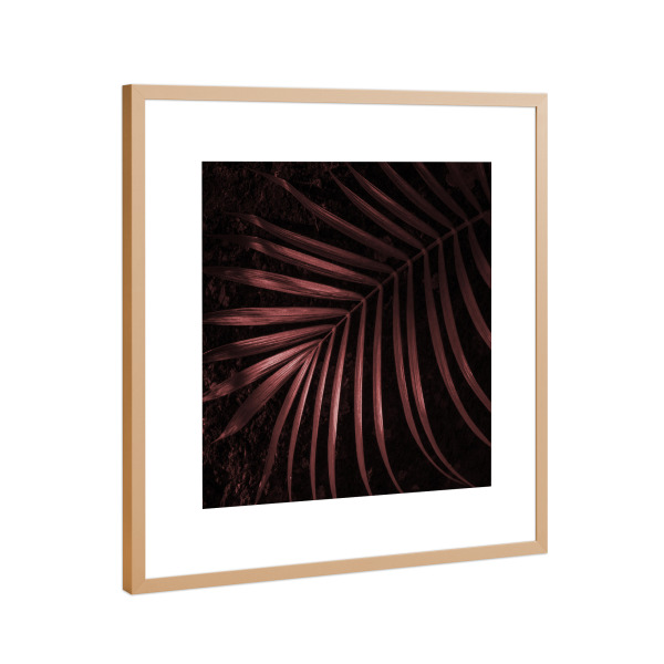 Poster mit Rahmen Kupfer "Copper" artboxONE - Natur,Abstrakt - Nature,Copper,Foliage,Garden,Botanical,Leaf,Blatt,Abstract,Abstrakt,Natur,Plant,Pflanze