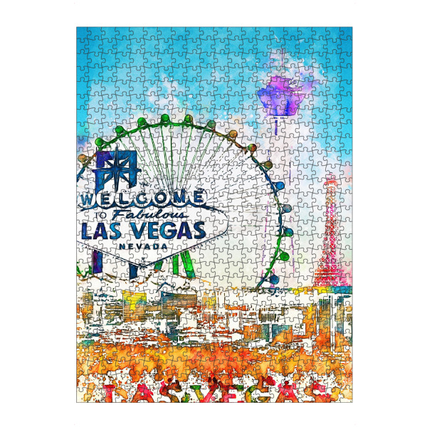 Puzzle Ravensburger "Las Vegas Collage in bunt" artboxONE - Städte,Architektur,Städte / Las Vegas